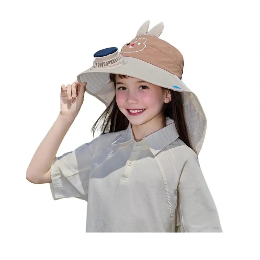 UV Protection Kids Solar/USB Charging Fan Hat  Outdoor activity Cyclyng ,Fishing