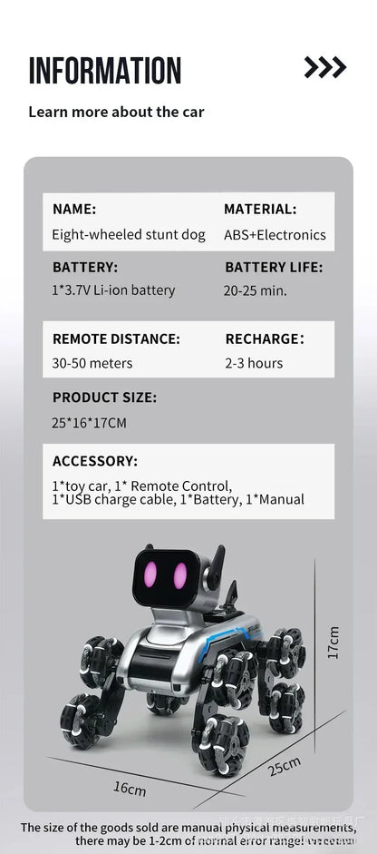 2.4Ghz RC Intelegent Robot Dog Stunt Dog