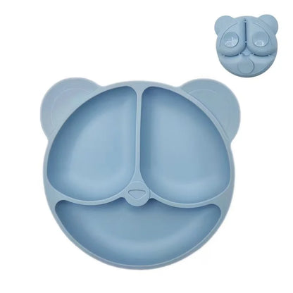 Suction Cartoon Children Dishes Feeding Toddler Training Tableware Retro Kids Smile Face Bowl