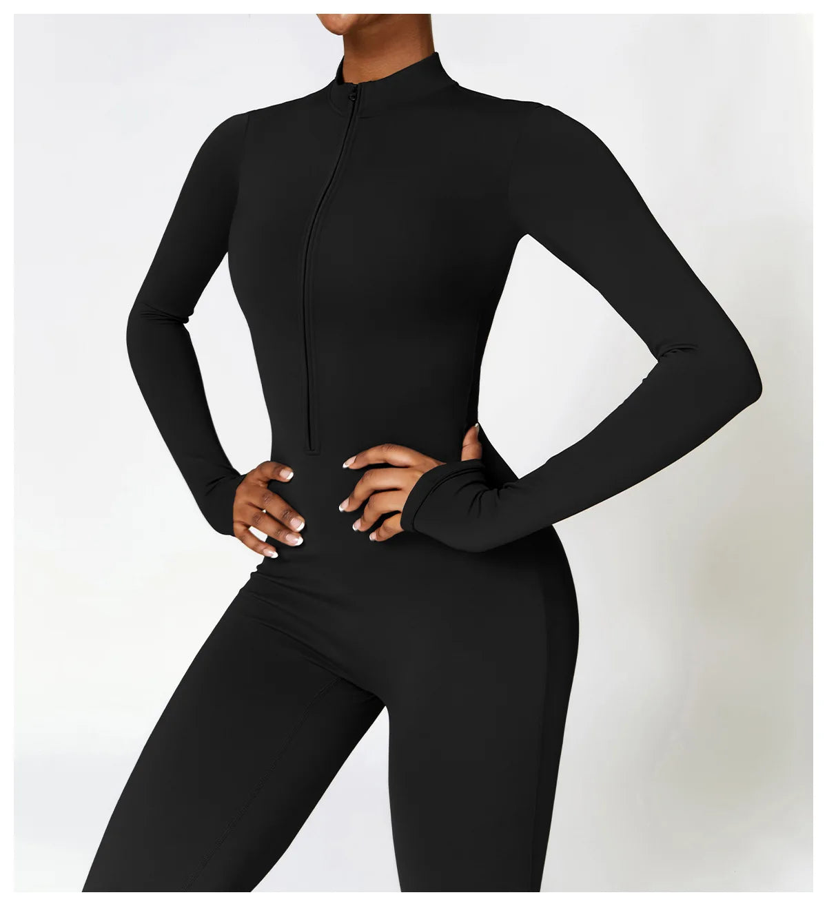 Zipper Yoga Rompers Jumpsuit
