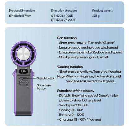 Foldable Portable Handheld Mini Cooling Fan
