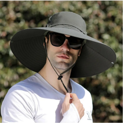 UPF 50+ Wide Brim Solar Fan & Charging Hat