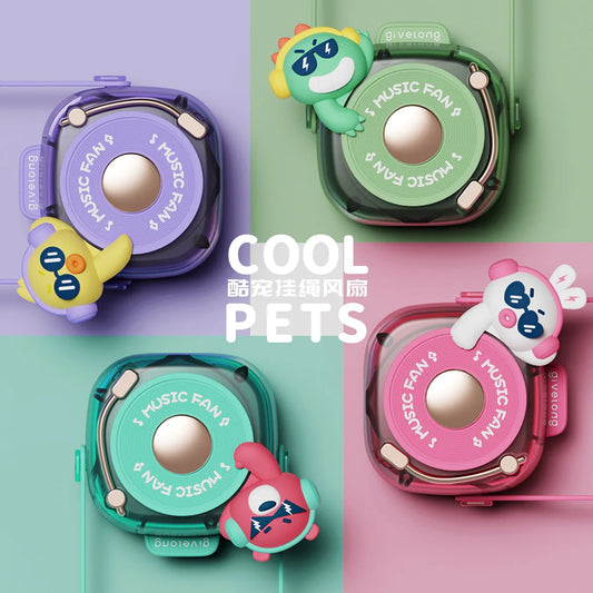Portable Mini Fan Cartoon Fan summer fun student USB charging