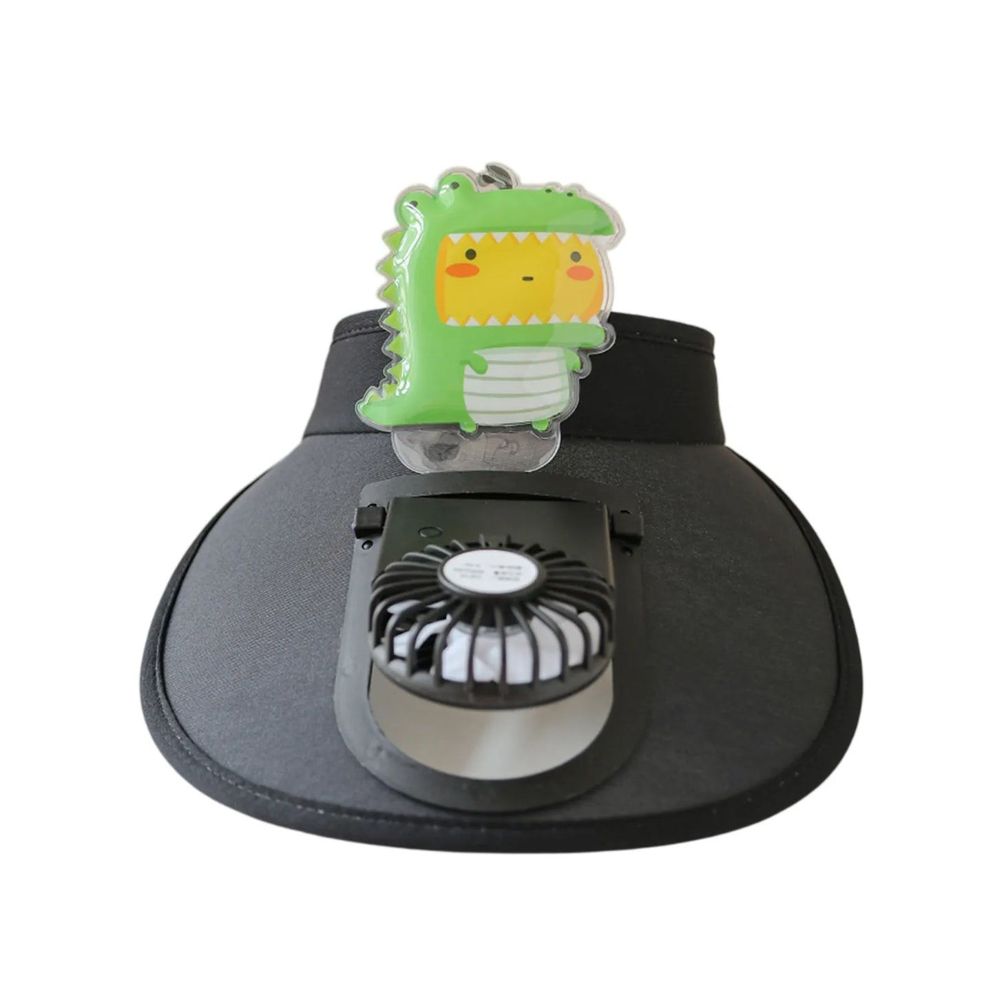 Animal Print Wide Brim  Kids Sun protection Fan Hat Charging USB