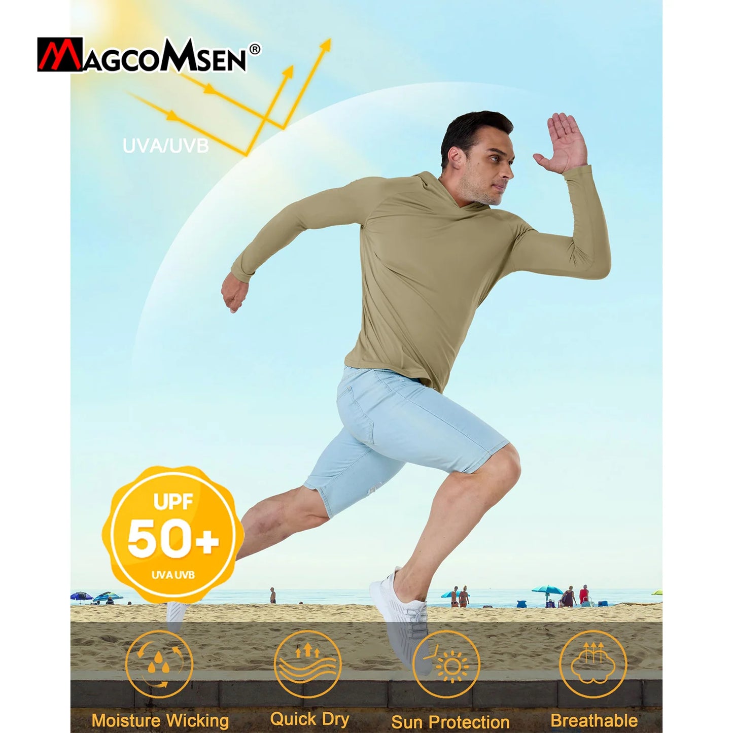 UPF 50+ UV Block Hooded T-shirt
