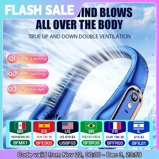 Mini Ultra Long Life Silent Neck Fan