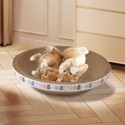 Cat Scratcher Cardboard Round Oval Cat Scratch Pad