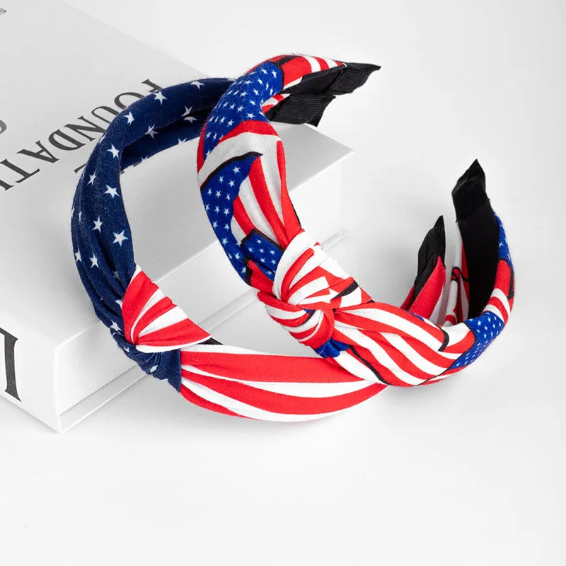 USA Fourth of July Flag Print Headband