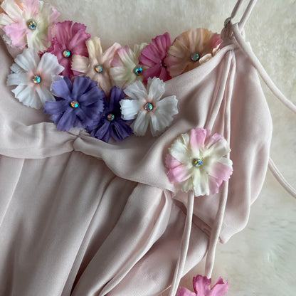 Boho Bloom – Colorful  Floral Chiffon Dress