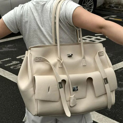 Square Buckle Design Luxury Handbag