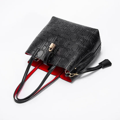 Embossed Leather Handbag