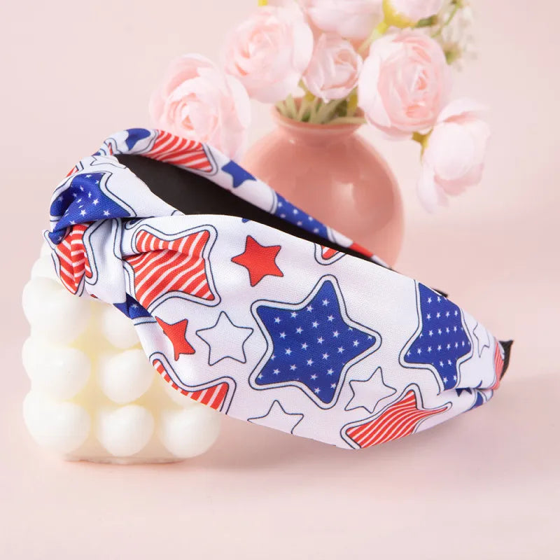 USA Fourth of July Flag Print Headband