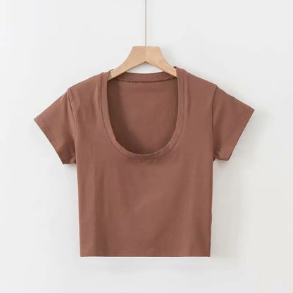 U-Neck High Waist T Shirt
