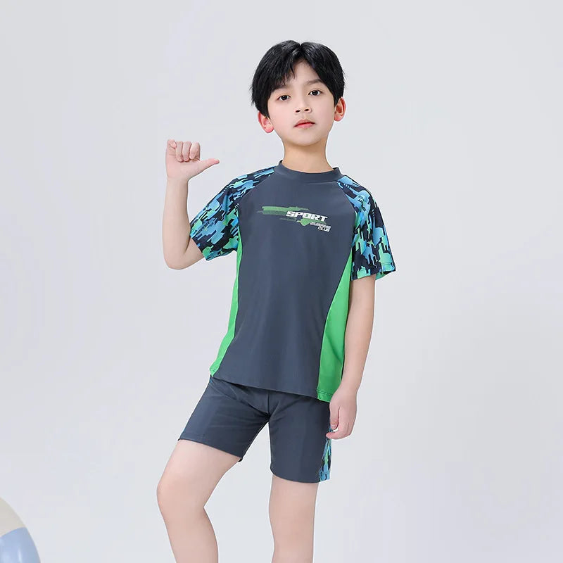 Summer Sun Protection Kids Swimsuits for Spa & Pool Baby Boys Sport Quick Dry Swim Wear