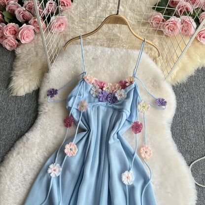 Boho Bloom – Colorful  Floral Chiffon Dress