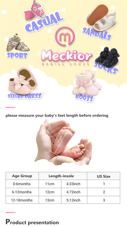 Meckior Baby Boys Girls Anti-slip Shoes