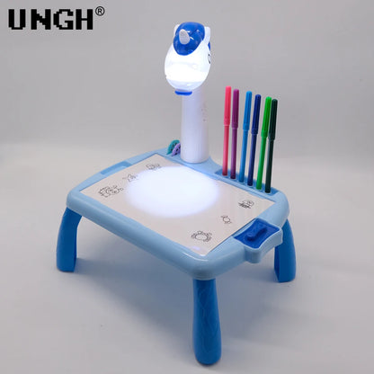Children led projector drawing table educational board  toys for children