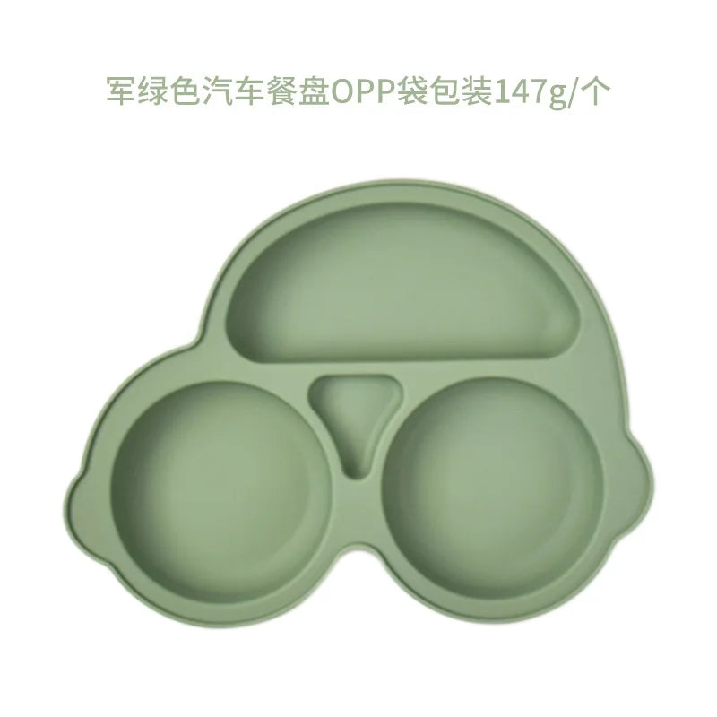 Suction Cartoon Children Dishes Feeding Toddler Training Tableware Retro Kids Smile Face Bowl