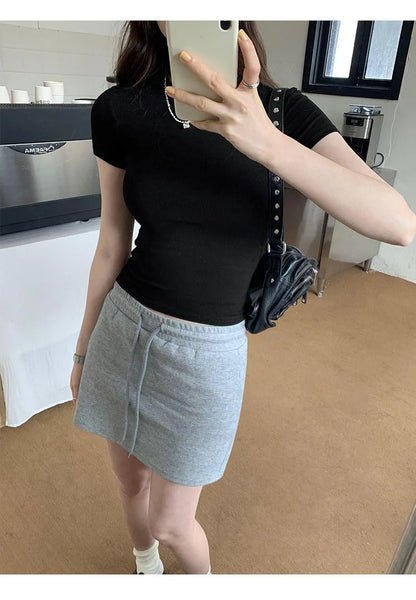 Crewneck Skinny T-shirt Summer