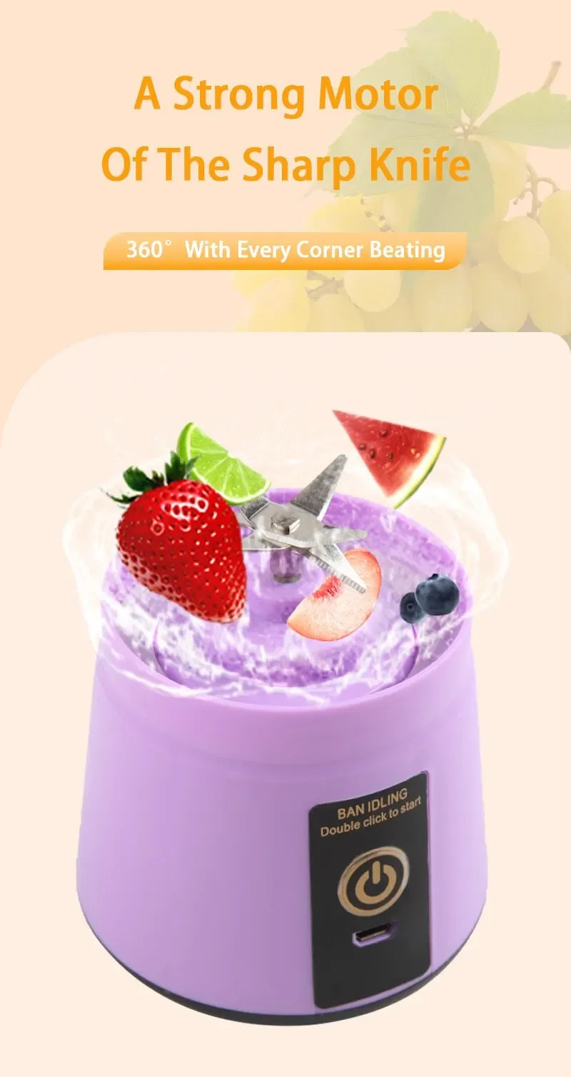 Portable Blender for Shakes and Smoothies Rechargeable USB 380ML