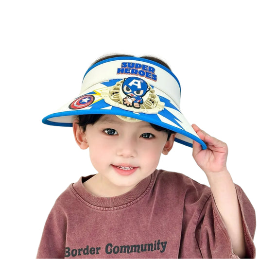 Disney Kids Cooling  USB Chargeable Sun Protection Fan Hat