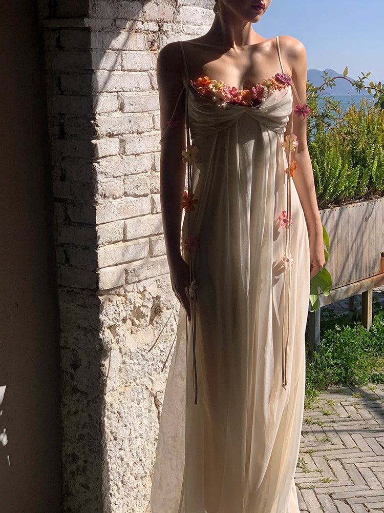 Boho Glow – Elegant Vacation Maxi Dress