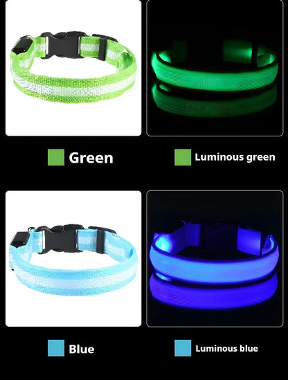 Nylon LED Night Dog Collar