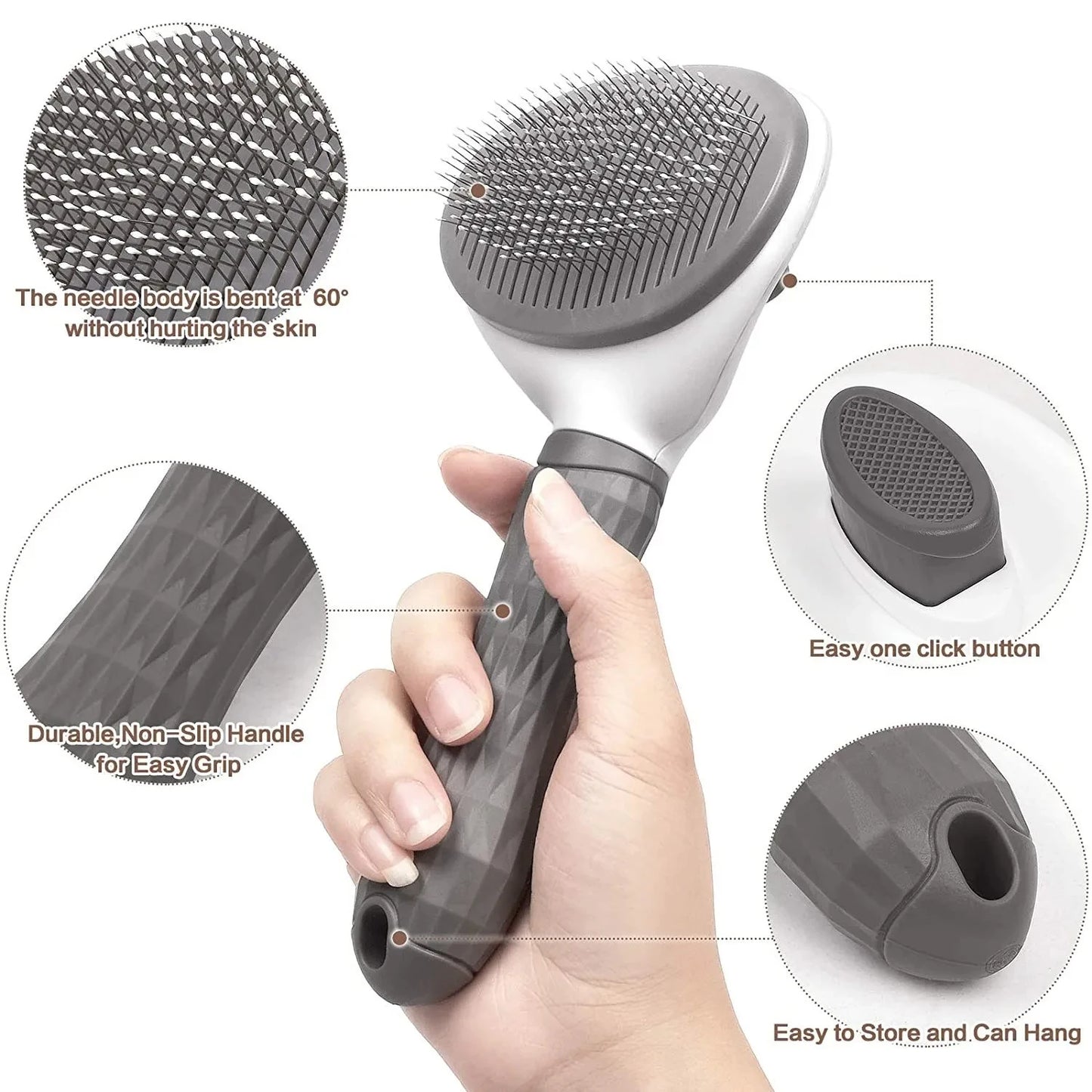 Pet Hair Remover Self Cleaning  Brush