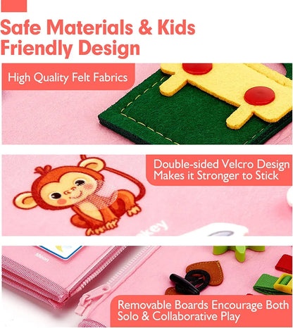 Montessori Busy Board  Activities Education Toys Basic Dress Motor Skills