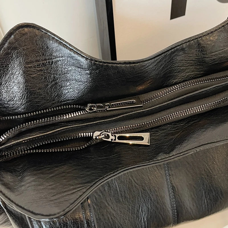 Dual Zipper Handbag