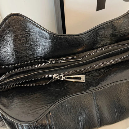 Dual Zipper Handbag