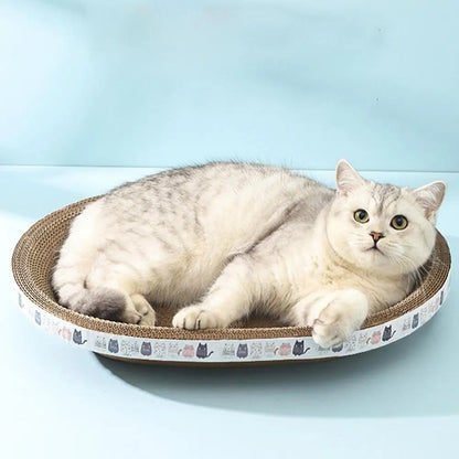 Cat Scratcher Cardboard Round Oval Cat Scratch Pad