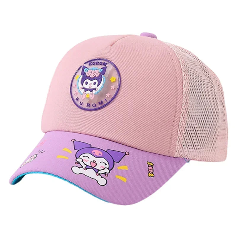 Anime Cartoon Sanrio Kuromi Caps 2-8 Years Kids Mesh Hat