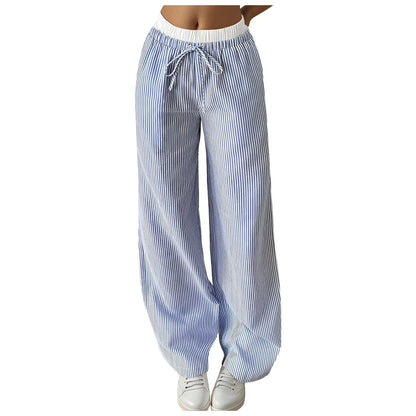 Cotton And Linen Wide-Led Sweatpants