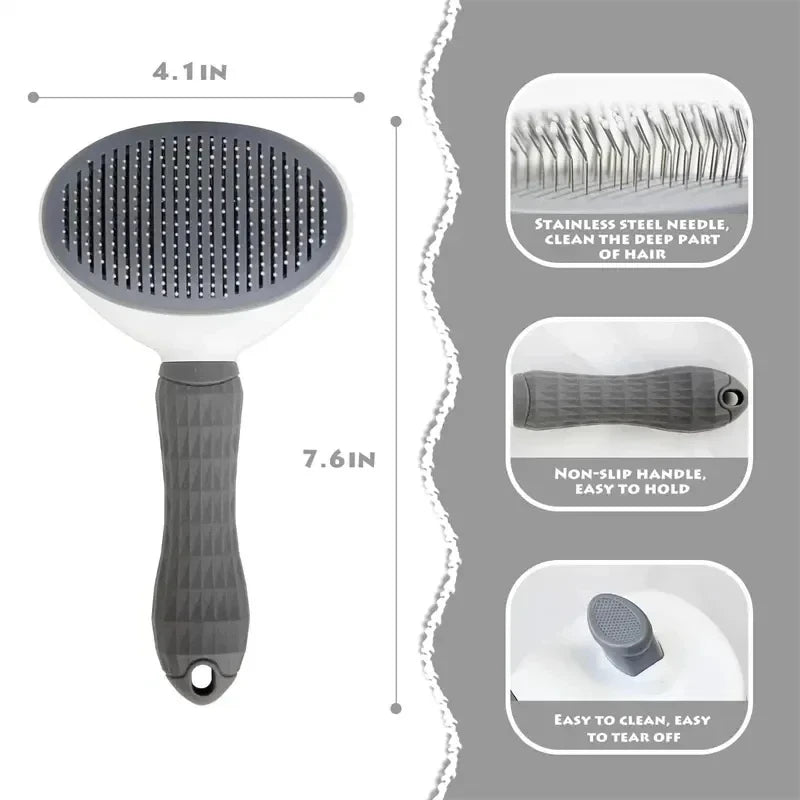 Pet Hair Remover Self Cleaning  Brush