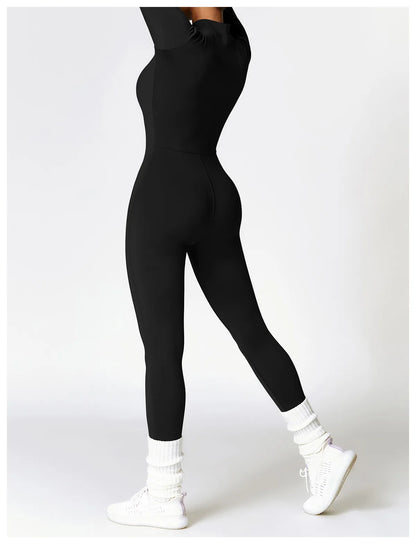 Zipper Yoga Rompers Jumpsuit