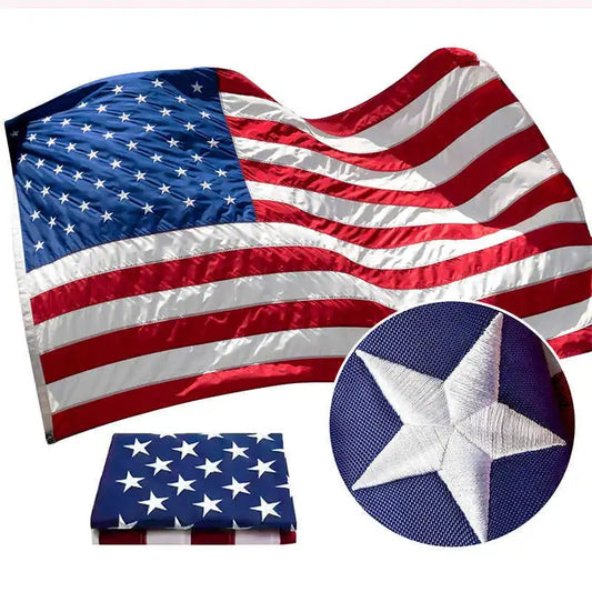 Oxford Nylon American Flag  Embroidered Stars