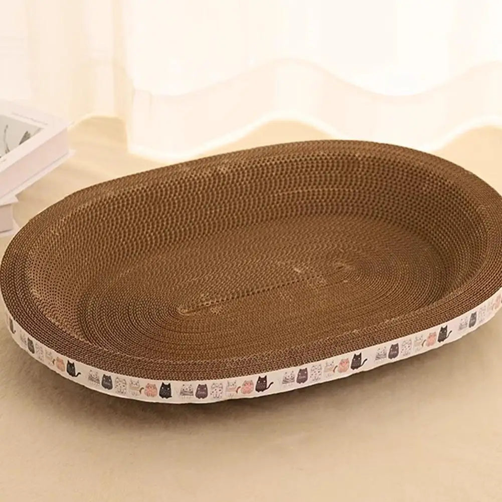 Cat Scratcher Cardboard Round Oval Cat Scratch Pad