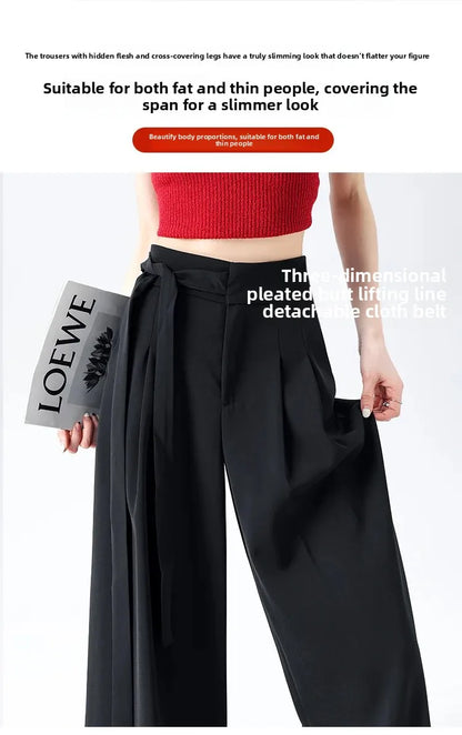 Korean Style Wide Leg Suit Pants