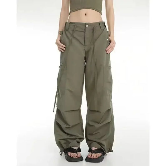American Retro Street Girl Workwear Pants