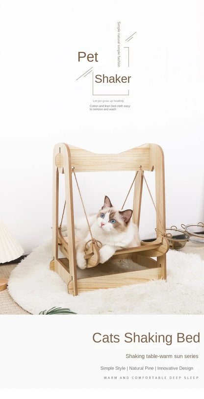 Cat Rocking Chair Removable Washable Anti-rollover