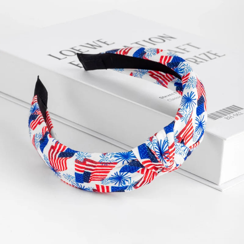 USA Fourth of July Flag Print Headband