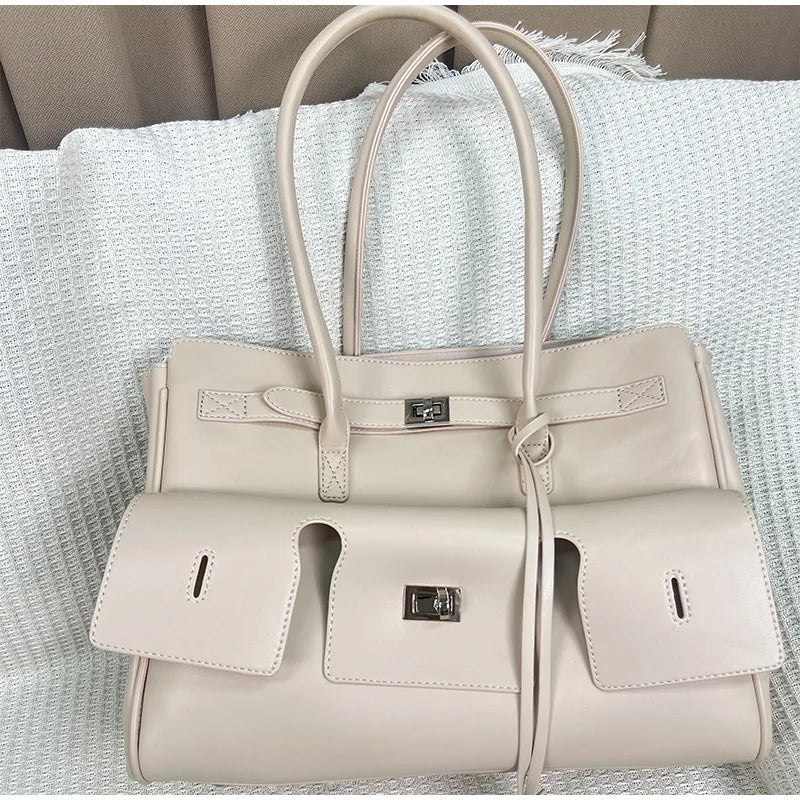 Square Buckle Design Luxury Handbag