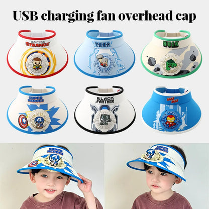 Disney Kids Cooling  USB Chargeable Sun Protection Fan Hat