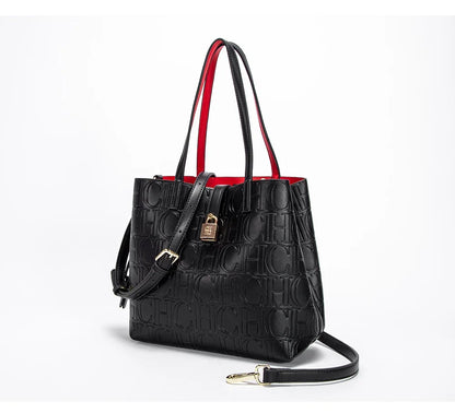 Embossed Leather Handbag