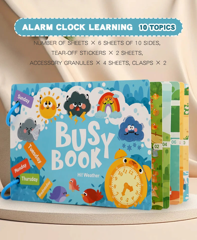 Montessori Baby Busy book Early Learning Education Toy
