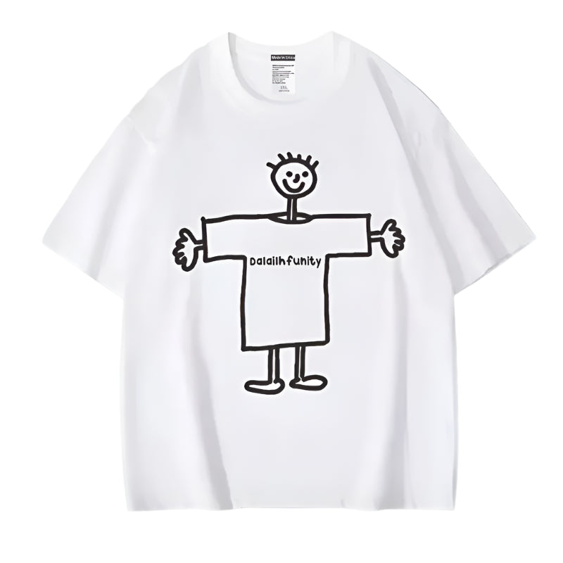 Down Shoulder  Casual T-Shirt