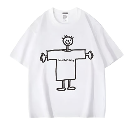 Down Shoulder  Casual T-Shirt