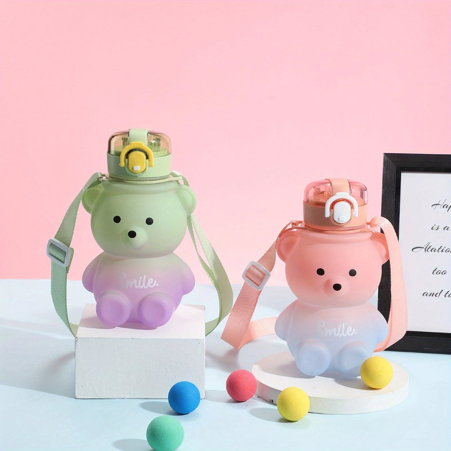Cute Bear Water Bottle  1pc