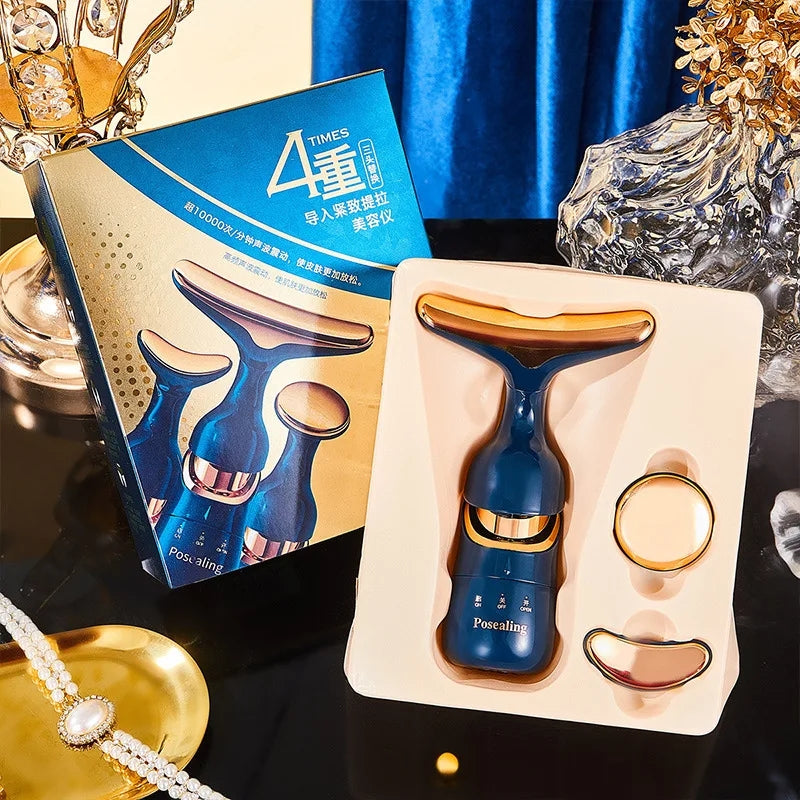 3 In 1  Neck Facial Eye Massager Facial Lifting Face Slimmer EMS Beauty Skin Tightening  Device